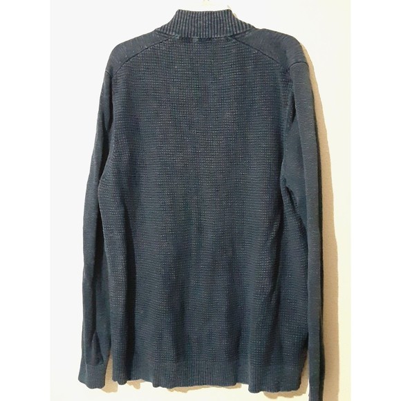 Tommy Bahama Men's Knit Ribbed Jacket Sweater Zip Up Cotton Blue Size XL TG - Picture 7 of 9